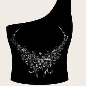 Bling Top Crop 🖤Shein XL NWT